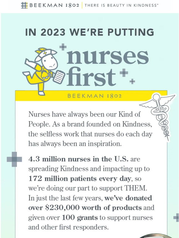 Beekman 1802: Our Biggest Initiative Ever: Nurses First | Milled