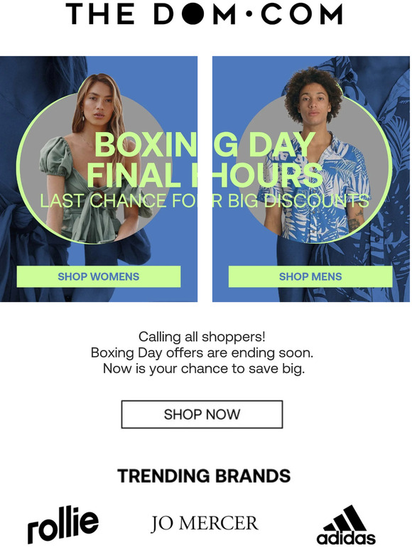 Final Hours | Boxing Day Sale Must End Soon.