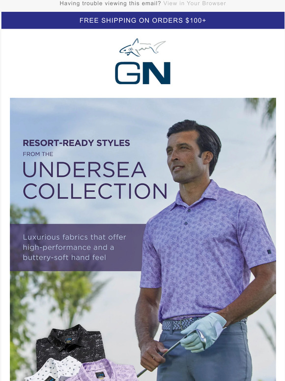 Greg Norman Collection Resortready styles just dropped Milled