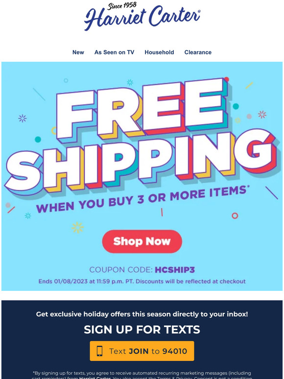 Harriet Carter Email Newsletters Shop Sales, Discounts, and Coupon Codes