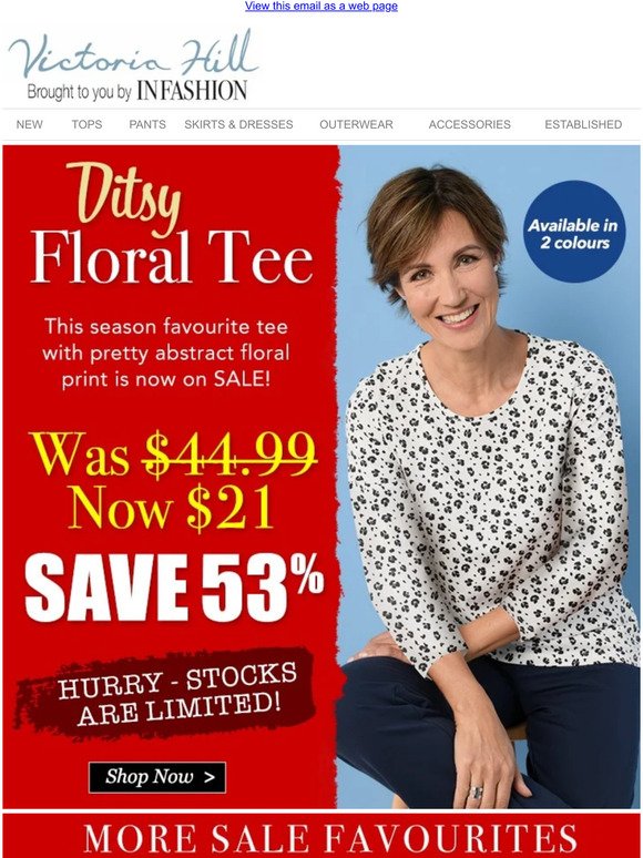 Ditsy Floral Tee on SALE!