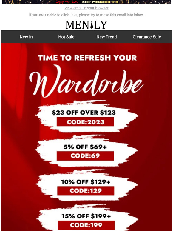 Time to Refresh Your Wardorbe