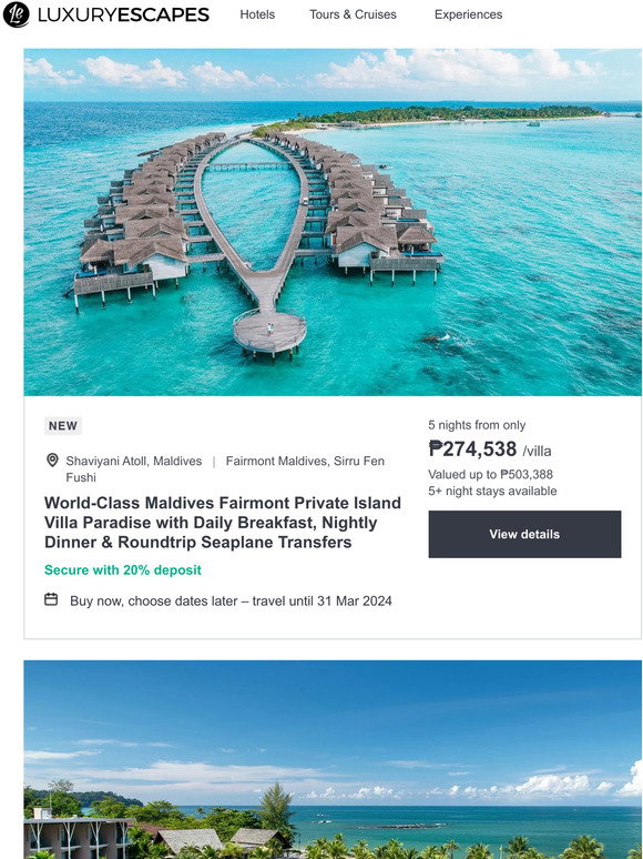 Curated visual reference: Luxury Escapes Maldives Fairmont Private Island Villa Paradise W Photo Inspiration