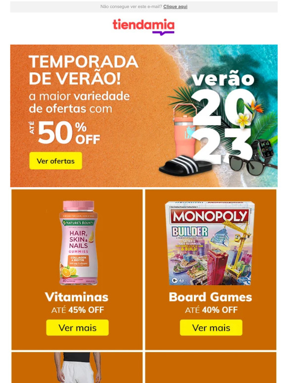 Ofertas quentes com até 50% OFF