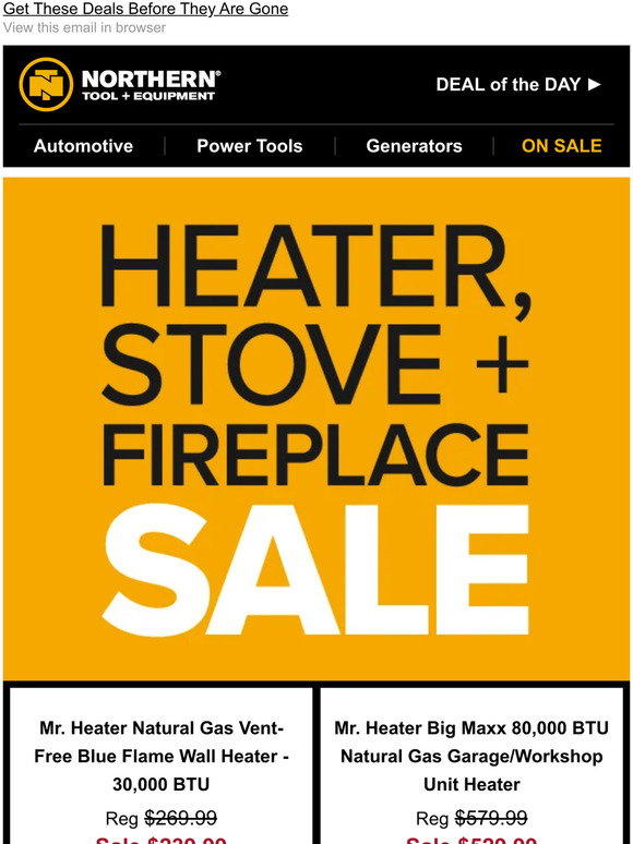 Northern Tool: Now On Sale- ProFusion Ceiling-Mount Garage Heater - 17,065  BTU, 240 Volts, Model EH-4604 | Milled