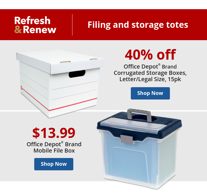 Office Depot® OfficeMax® Storage solutions to keep you organized in