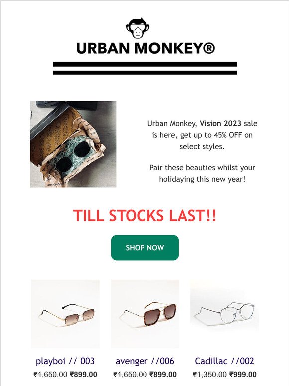 Buy N.E.R.D //002 Clear/Transparent Sunglass Online – Urban Monkey®