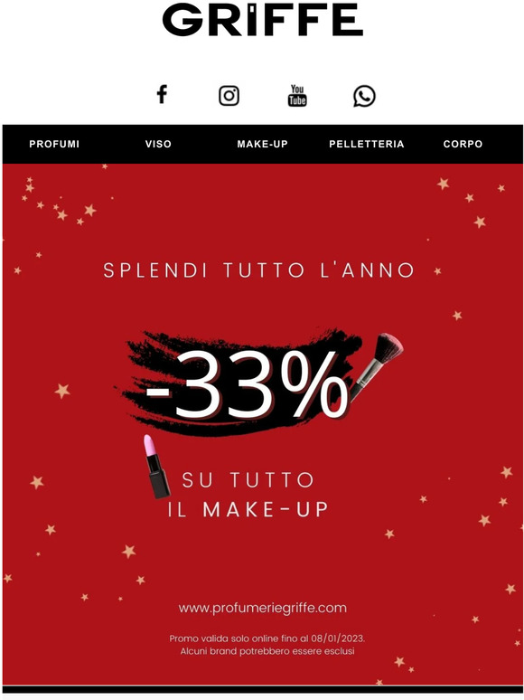 Make-Up -33% su marchi selezionati💄