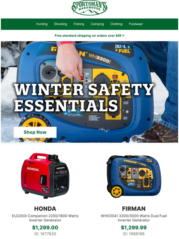Sportsman's Warehouse Winter Emergency Essentials Milled