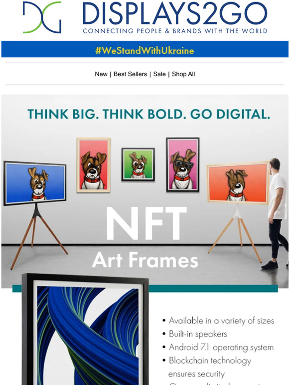 Displays2go Go Digital with New NFT Art Frames Milled