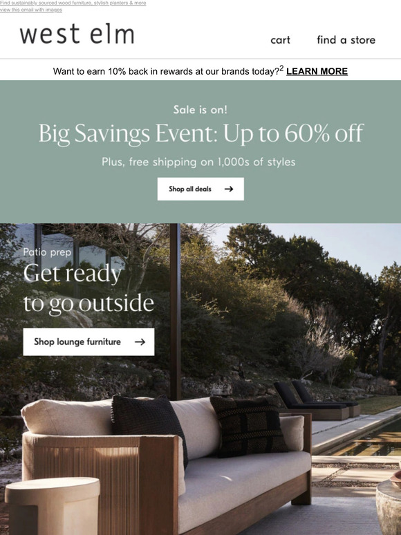 West Elm Patio prep starts our new outdoor collection Milled