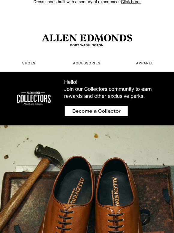 Allen Edmonds Email Newsletters Shop Sales, Discounts, and Coupon Codes