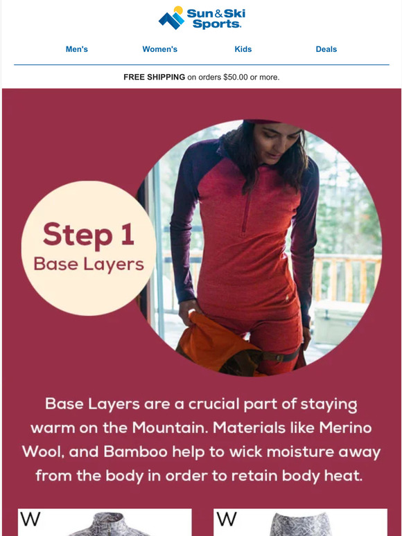 Sun & Ski Sports How to layer for winter. Milled