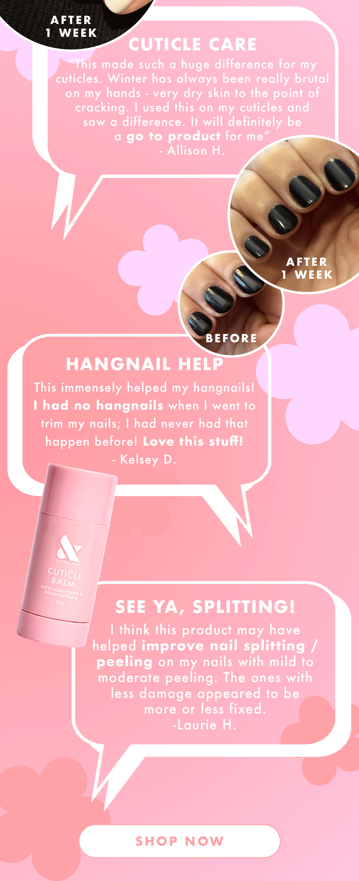 Olive & June These Cuticle Balm before & afters 🤯 Milled