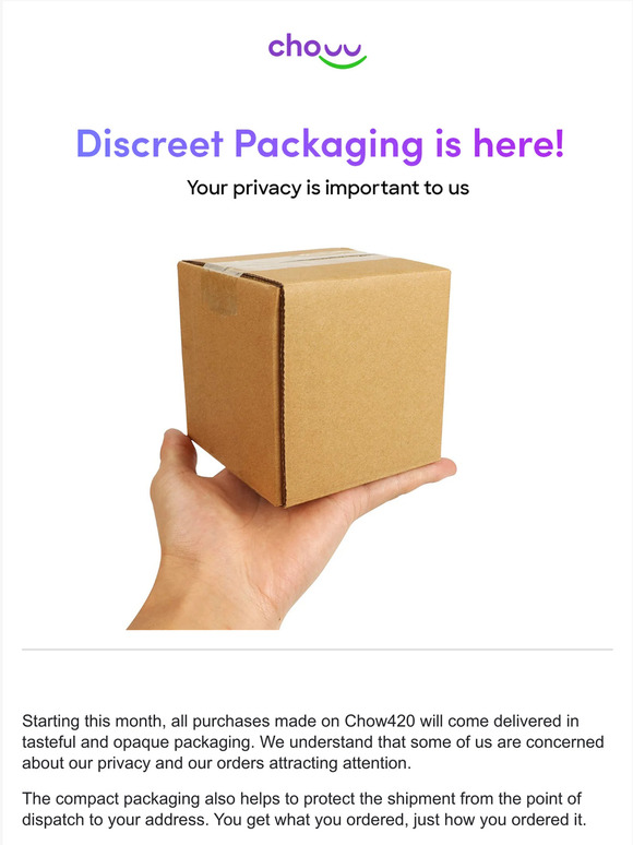 Discreet & Private delivery is here 📦