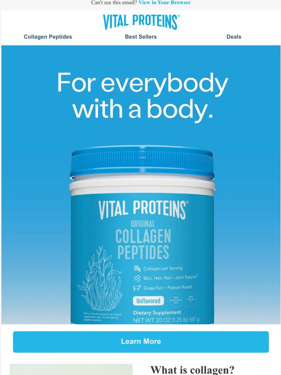 Premium Collagen Support for Everybody with A Body 💪