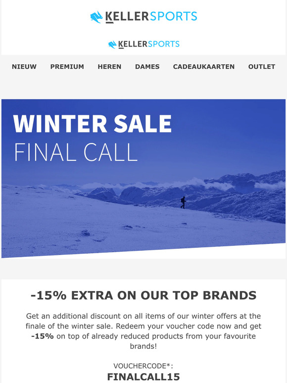 WINTER SALE: 15% extra discount for you!