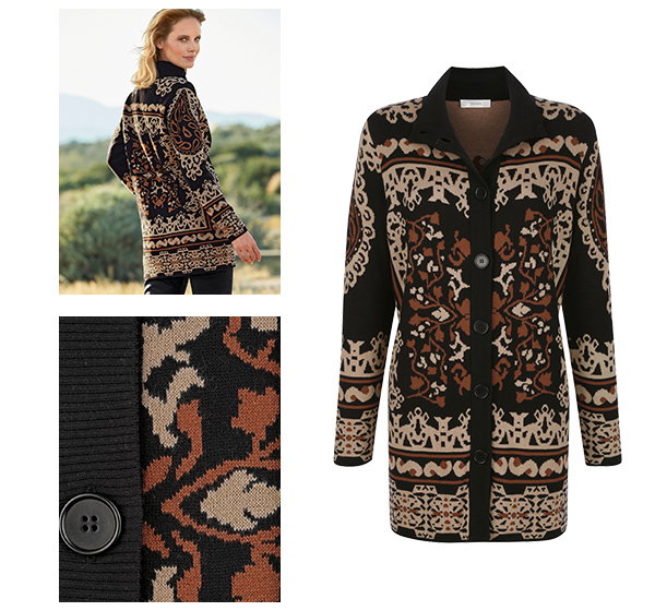 Vest met modieus jacquardpatroon