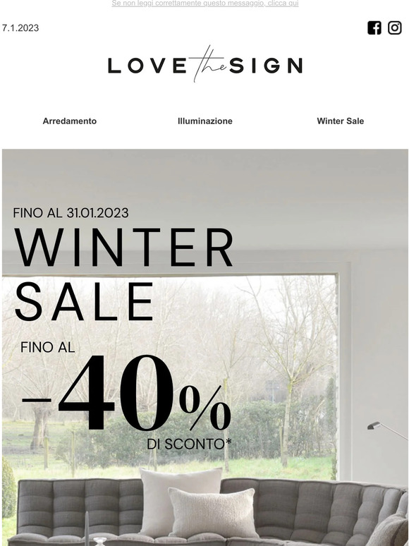 Winter Sale: fino al 40% | Speciale Arredo
