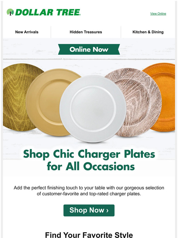 Dollar Tree —, Choose Your Charger Milled