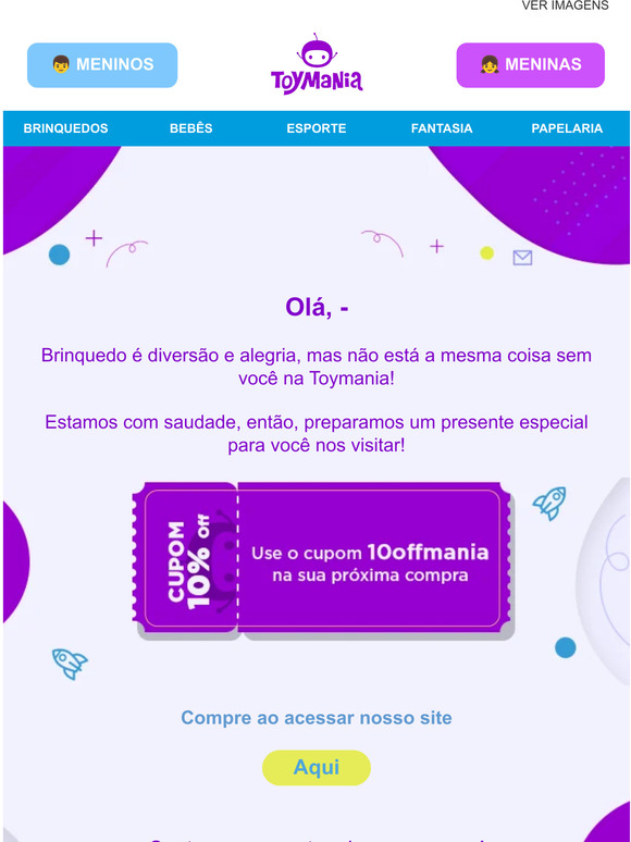 Estamos com saudade, então, preparamos um presente especial para você nos visitar!