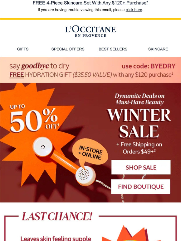 L'Occitane US Email Newsletters Shop Sales, Discounts, and Coupon Codes