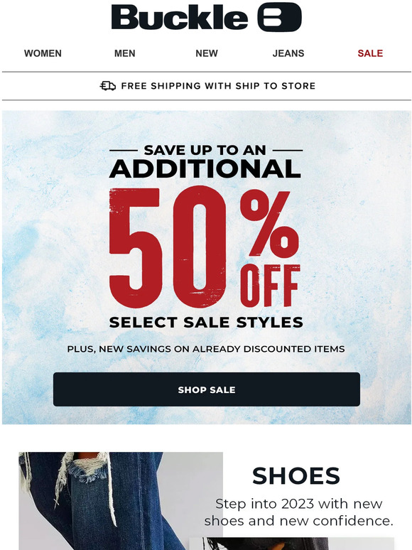 Extra 50% Off Women's Shoes