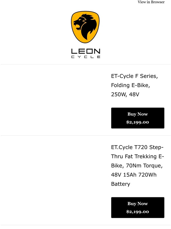 Leon Cycle Australia We think you'll love ETCycle F Series, Folding