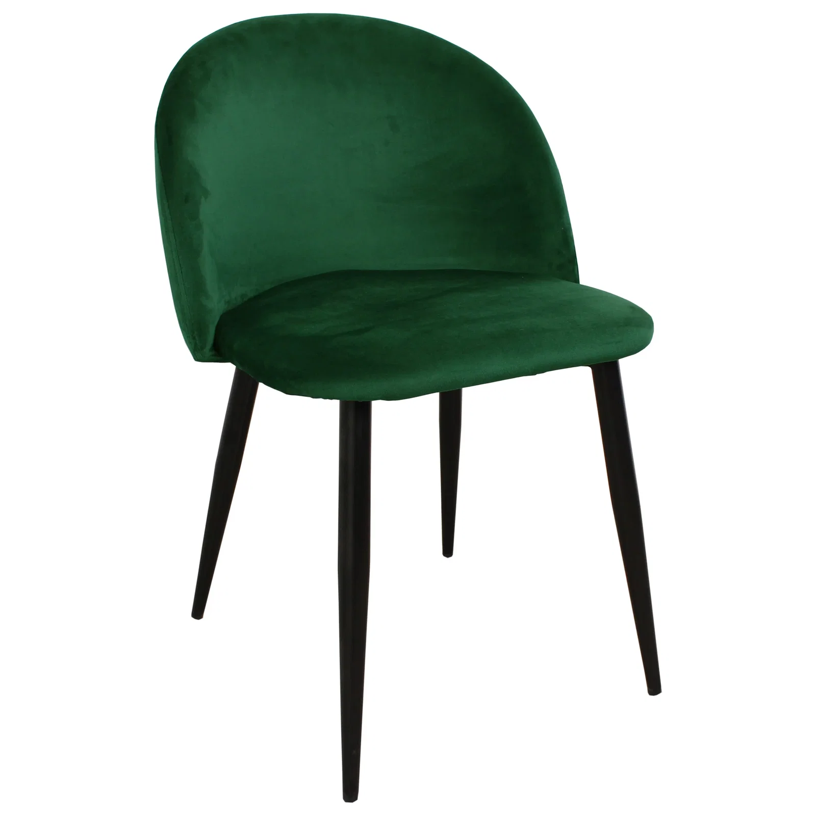 Image of Alice - Polstret velour stol i mørkegrøn