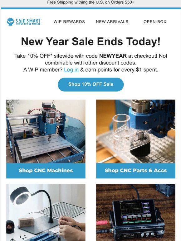 Last Day to Save: 10% OFF New Year Sale!