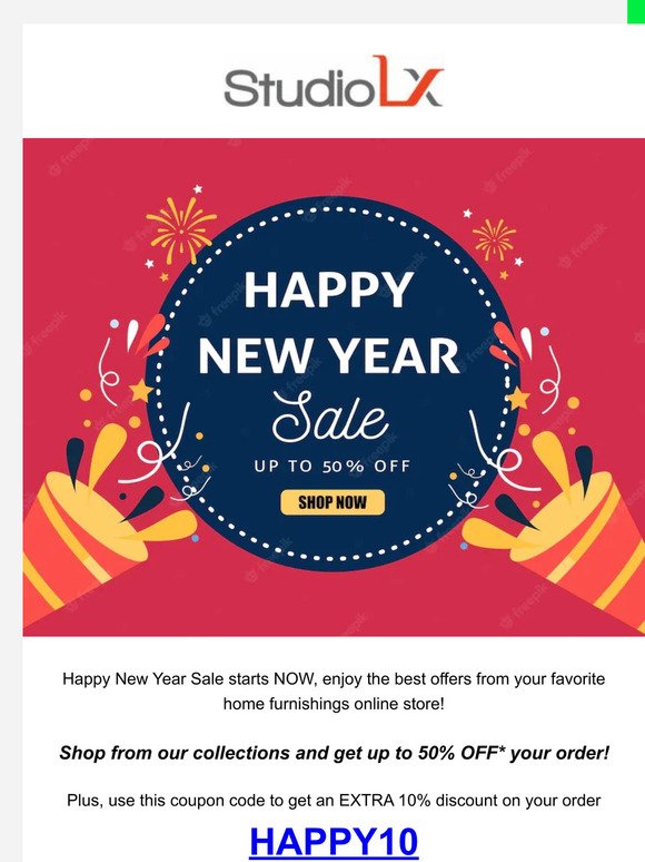 #HappyNewYear Deals for You from StudioLX!