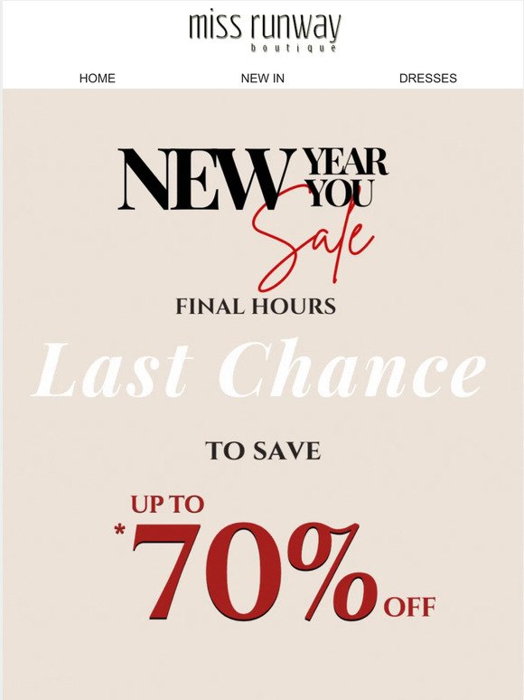 🚨FINAL HOURS to our New Year, New You SALE🚨