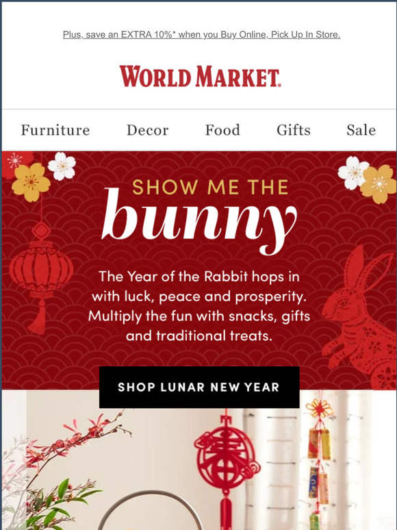 Cost Plus World Market Hey, Bunny! 2023 is Year of the Rabbit. 🐇 Milled
