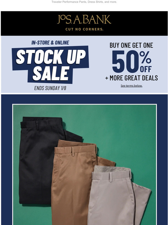 JoS A. Bank Email Newsletters Shop Sales, Discounts, and Coupon Codes