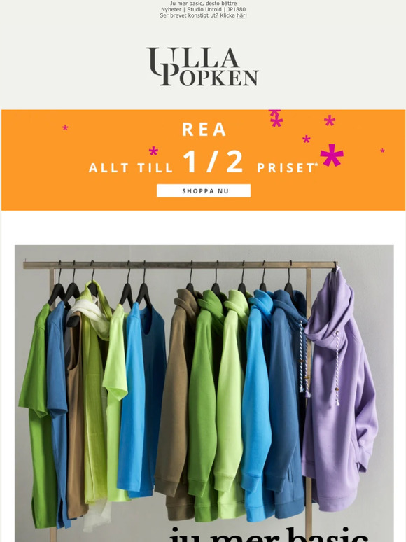 ⏰ Dags att spara: SALE - Allt till 1/2 pris