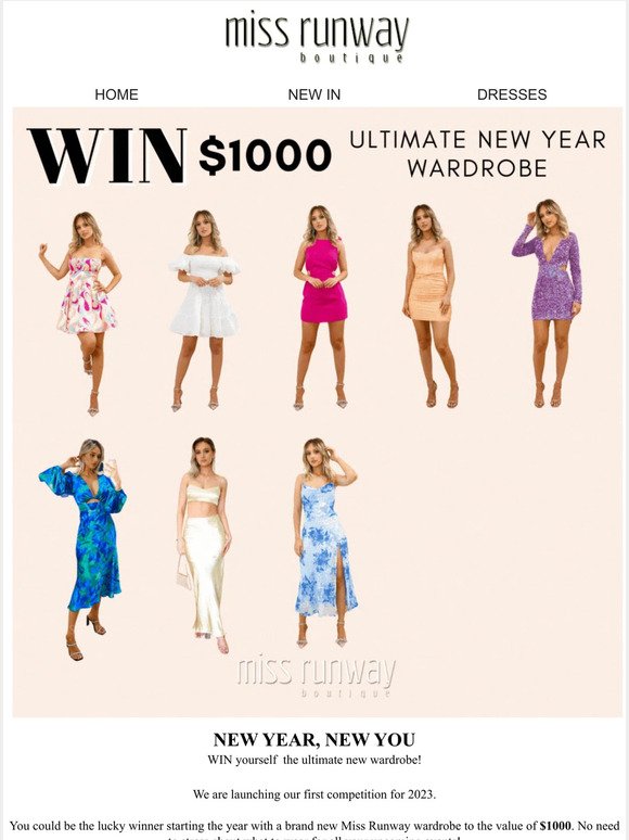 🔥 You could WIN $1000 Ultimate New Year Wardrobe.