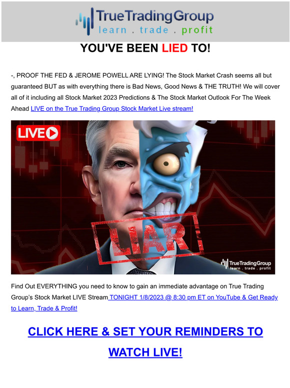 True Trading Group, LLC. You’ve Been Lied To Milled(00)