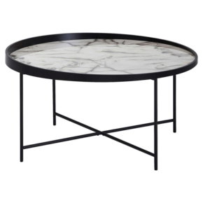 Couchtisch Wohnling schwarz B/H/T: ca. 76x39x76 cm