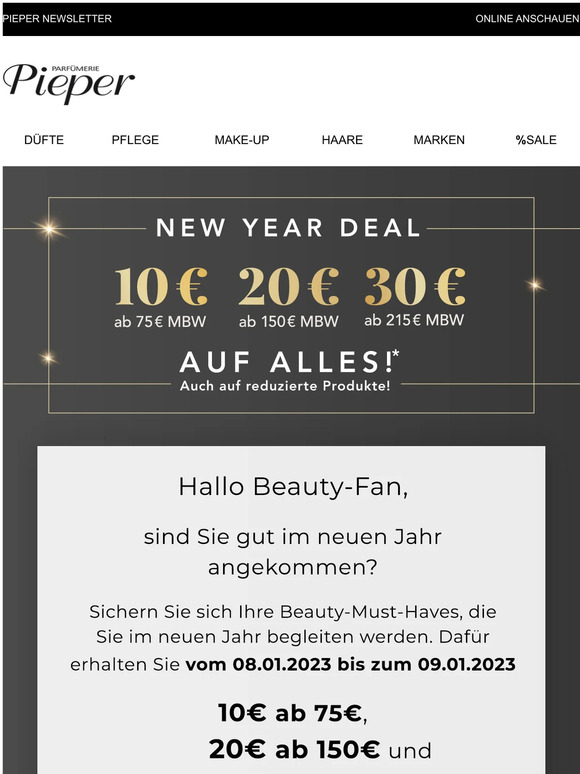 Bis zu 30€ Rabatt* auch auf bereits reduzierte Produkte! 😍