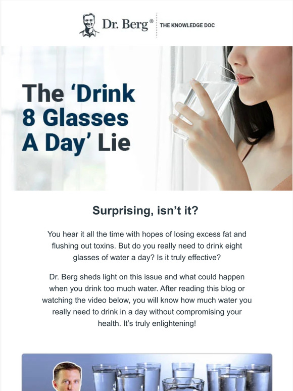 Dr Berg Can drinking too much water cause dehydration? Milled