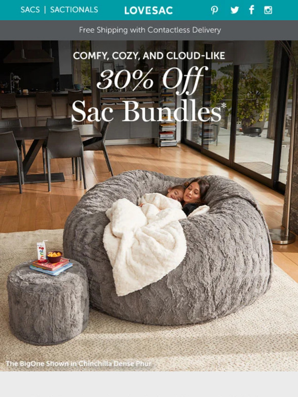 LoveSac Bundle up the Savings! 30 Off Winter Sac Bundles! Milled
