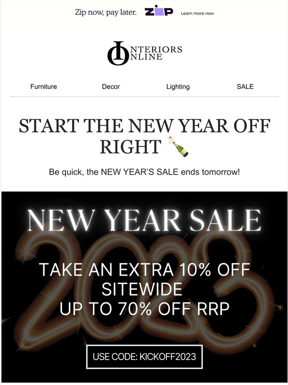 START THE NEW YEAR OFF RIGHT 🍾