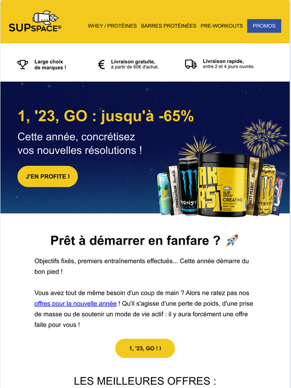 💪 Nos bonnes affaires, pour vos résolutions (jusqu'à -65%)