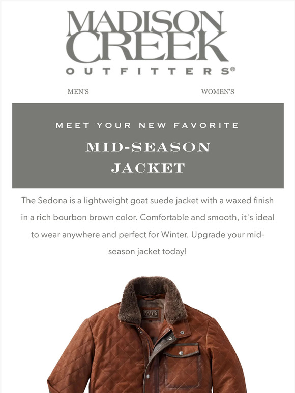 Madison Creek Outfitters: New Sedona jackets: A smooth, distinct finish