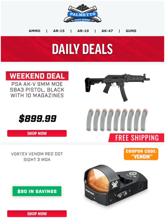 Palmetto State Armory Grab These Weekend Deals Before They're Gone