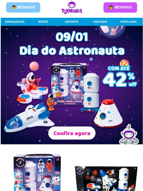 👨‍🚀🪐Dia do Astronauta! Menores preços da galáxia!