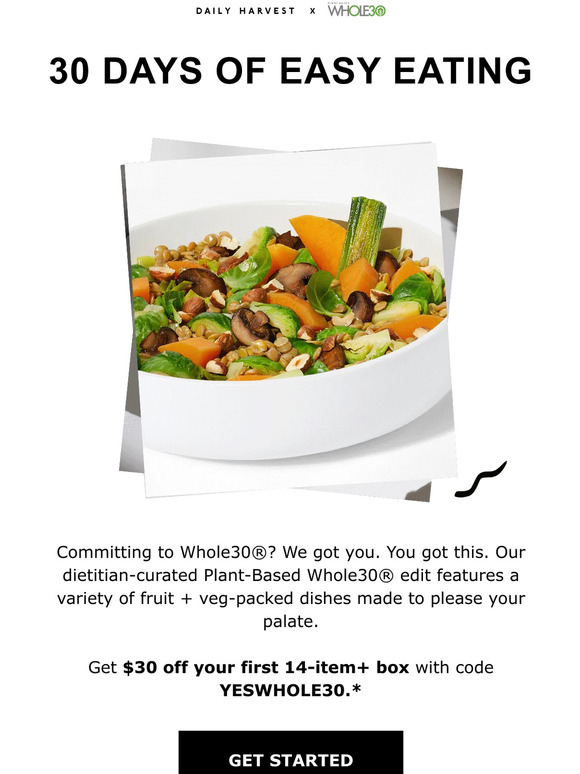 Daily Harvest Your easiest Whole30®? ️ + 30 off Milled