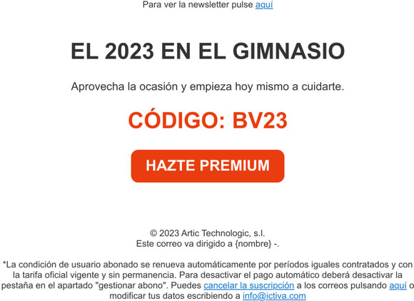 Últimas horas para cumplir tu propósito: GYM AL -40%