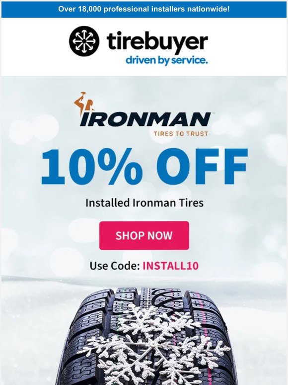 Ironman Tires Are On Sale!  🚗❄️
