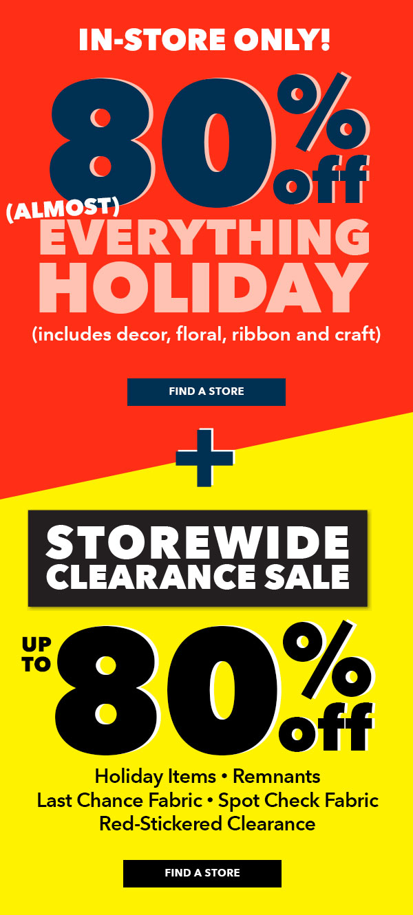 Jo-Ann Fabric and Craft Store: Up to 80% off!! MEGA clearance